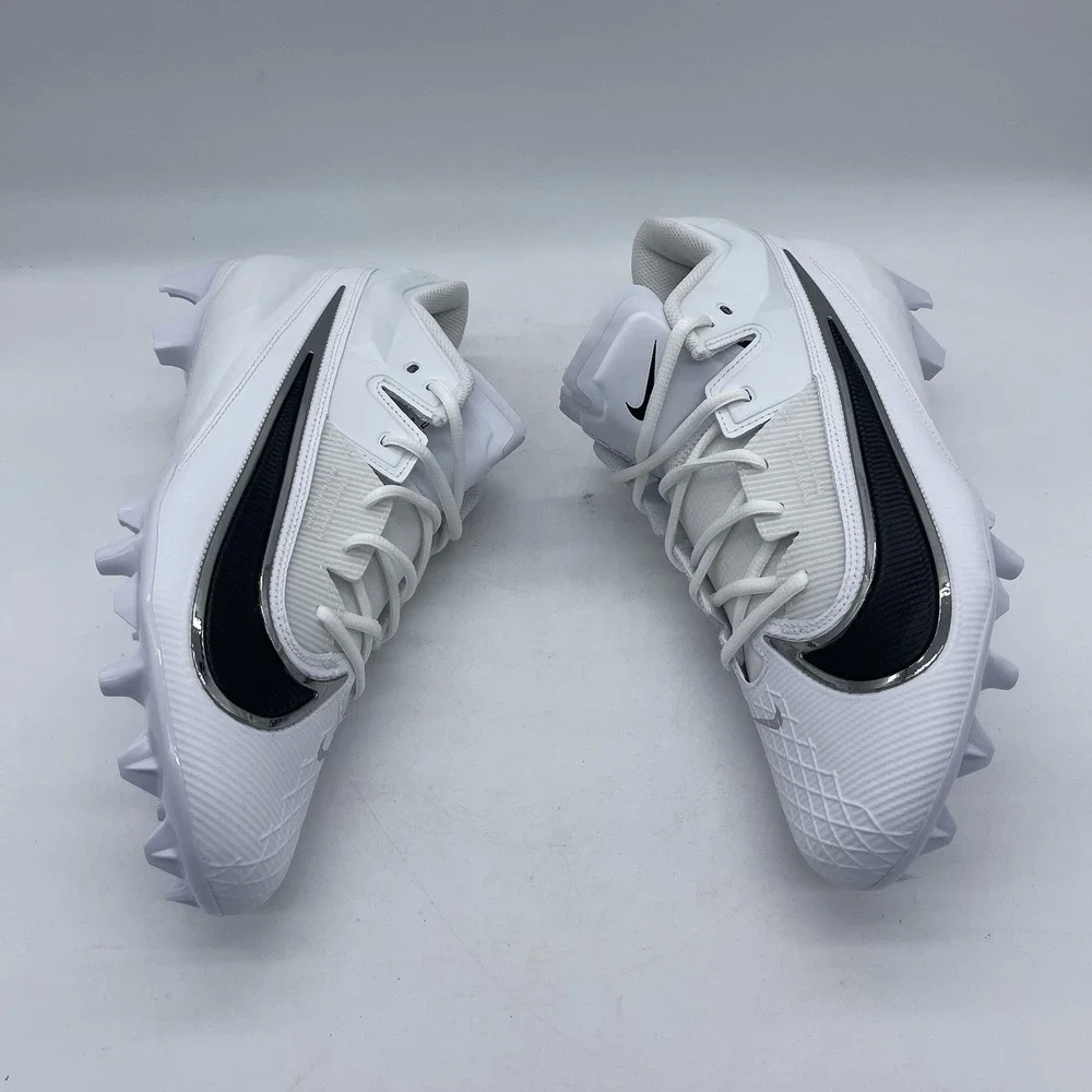 Nike FZ4268-100 Men's Size 12.5 Vapor Edge Elite 2 Carbon White Football Cleats